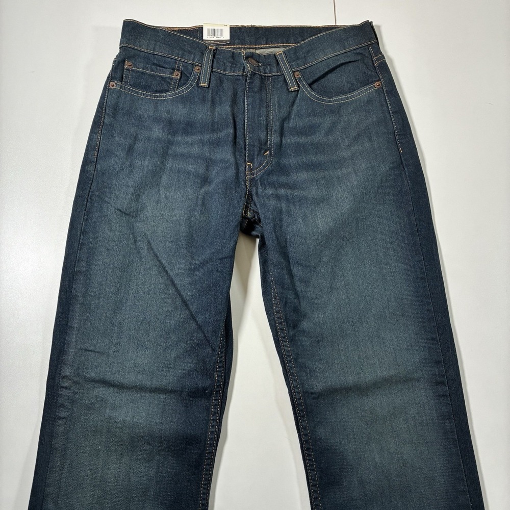 NEW Levi's 514 Jeans 30x32 Straight Blue Faded Whiskers Denim Cowboy USA NWT - Picture 3 of 7